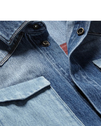 Valentino Slim Fit Contrast Pocket Denim Shirt