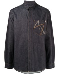 Armani Exchange Stitch Detail Denim Shirt