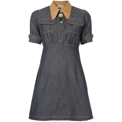 a line shirt dress