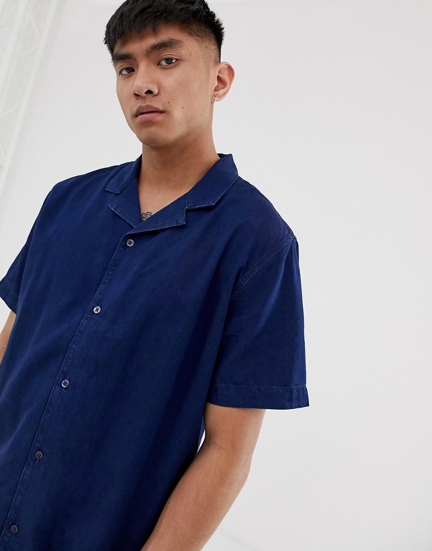 Levi's Cubano Short Sleeve Denim Shirt Revere Collar In Flat Finish, $15 |  Asos | Lookastic
