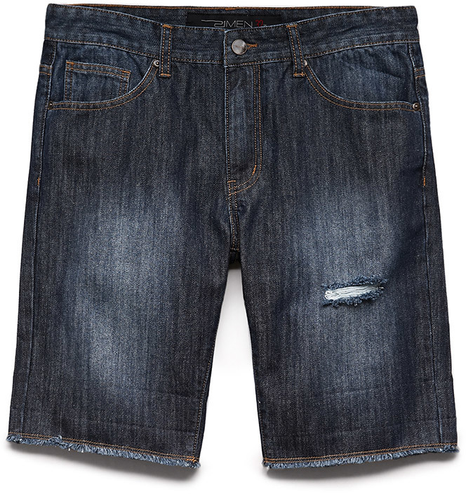 21men 21 Frayed Denim Shorts, $22 | Forever 21 | Lookastic