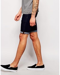 Asos Brand Denim Shorts In Extreme Super Skinny Fit Mid Length