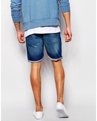 Asos Brand Denim Shorts In Stretch Slim Fit With Tint