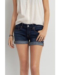 American Eagle Outfitters O Rolled Denim Midi Shorts