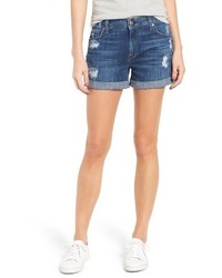7 For All Mankind Relaxed Cuffed Denim Shorts