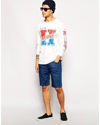 Zee Gee Why Denim Shorts Hang It Skinny Fit Punch Blue