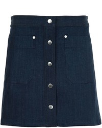 Rag & Bone Patch Pocket Denim Skirt