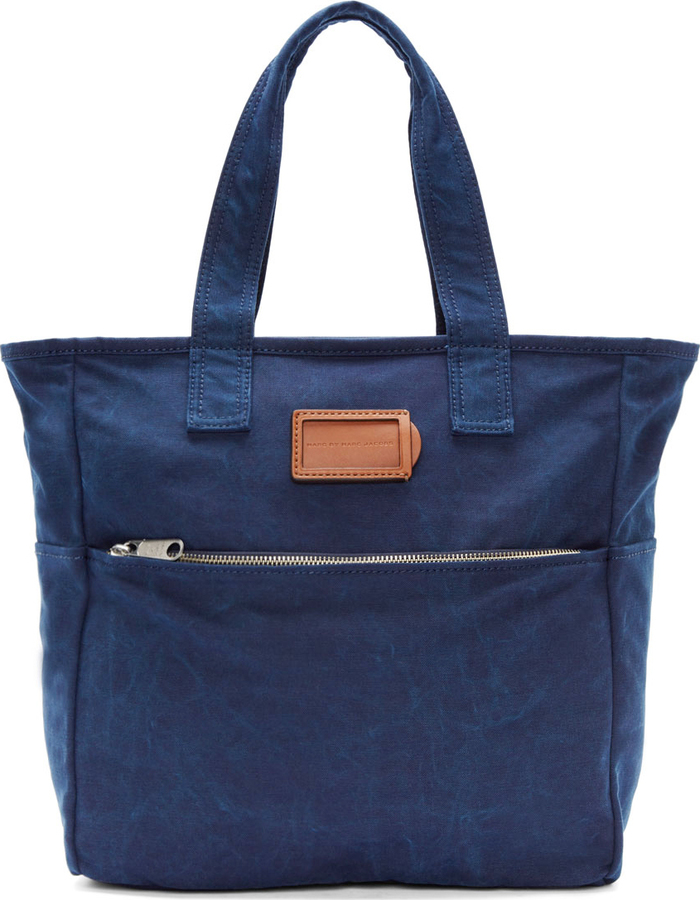 Navy Blue Marc Jacobs Nylon Biker Baby Weekender Bag Marc By Marc - Main Image