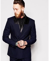 Asos Brand Slim Fit Double Breasted Tuxedo Jacket