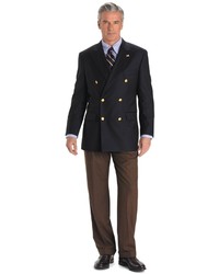 Brooks Brothers Country Club Saxxon Wool Double Breasted Blazer