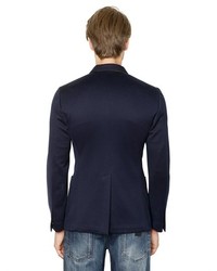 Dolce & Gabbana Double Breasted Cotton Jersey Blazer