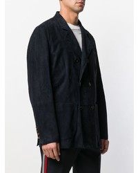 Brunello Cucinelli Double Breasted Suede Jacket