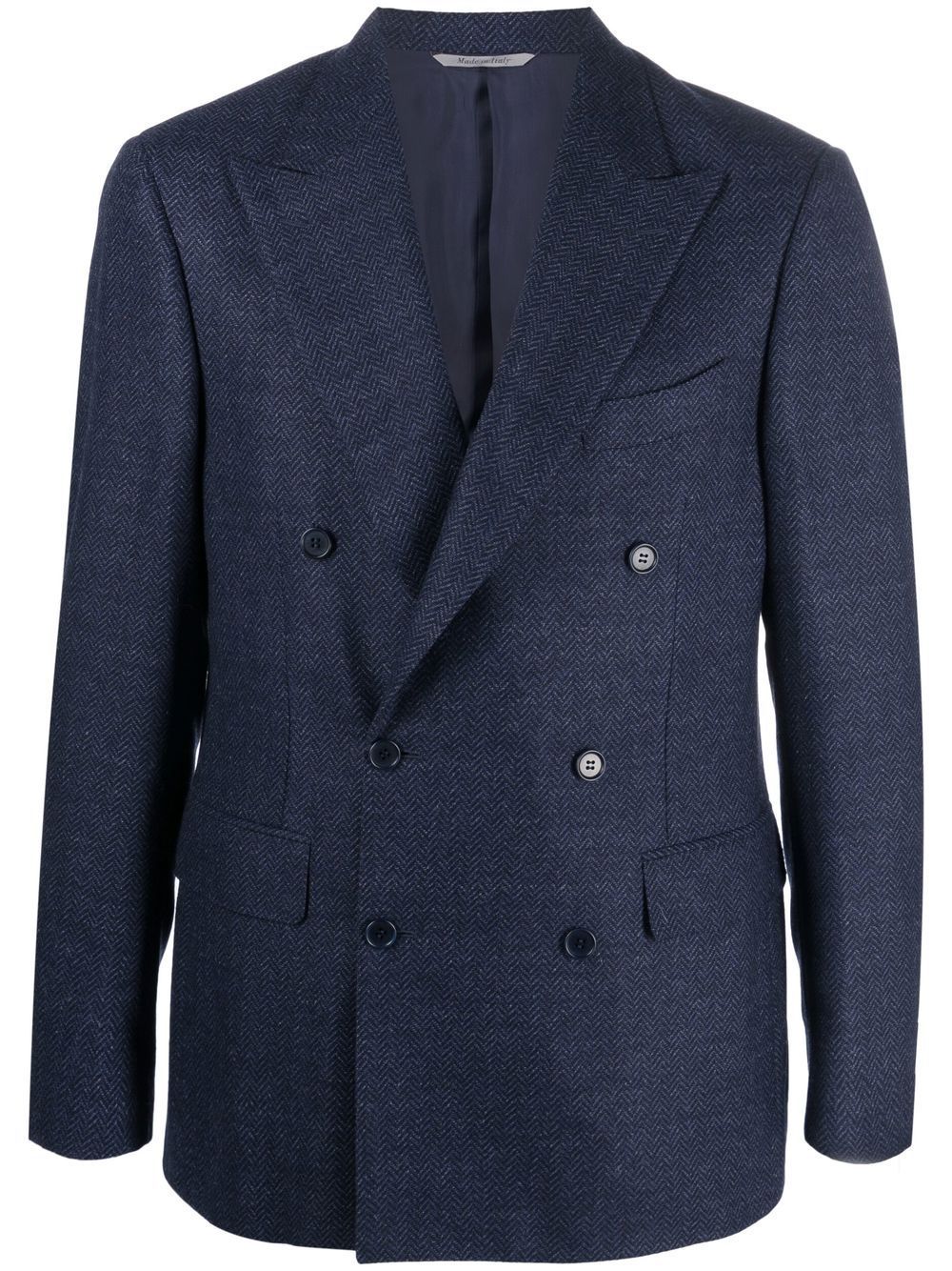 Canali Double Breasted Tailored Blazer, $1,028 | farfetch.com | Lookastic