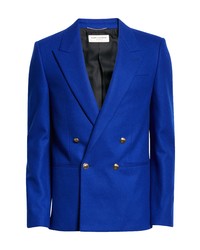 Saint Laurent Double Breasted Wool Blend Sport Coat