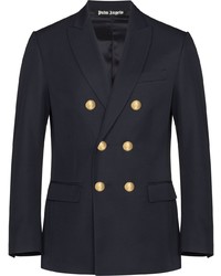 Palm Angels Embroidered Palm Double Breasted Blazer