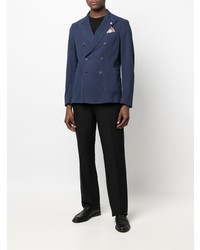 Manuel Ritz Fitted Double Breasted Button Blazer
