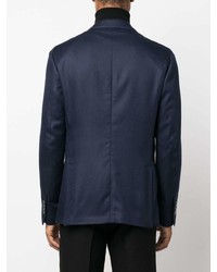 Lardini Fitted Double Breasted Button Blazer