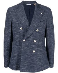 Manuel Ritz Fitted Double Breasted Button Blazer
