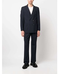 PT TORINO Notched Lapel Double Breasted Blazer