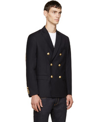 Palm Angels Navy Double Breasted Blazer