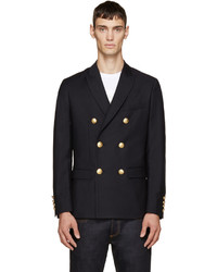 Palm Angels Navy Double Breasted Blazer