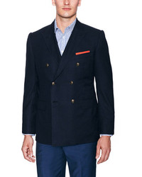Textured Classic Fit Double Breasted Sportcoat