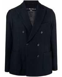 Circolo 1901 Tonal Stripe Double Breasted Blazer