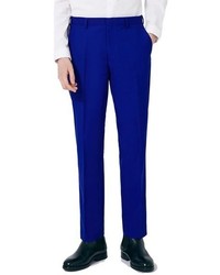 Topman Blue Skinny Fit Suit Trousers