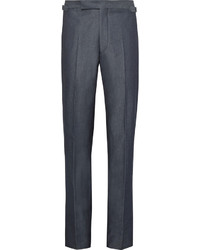 Richard James Blue Slim Fit Denim Suit Trousers