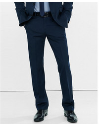 Express Classic Navy Wool Blend Twill Suit Pant
