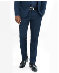 Express Extra Slim Navy Wool Blend Twill Suit Pant