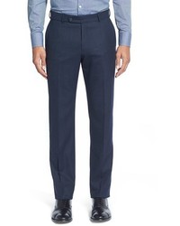 Ballin Flat Front Solid Stretch Wool Trousers