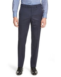 Ted Baker London Franklin Flat Front Solid Wool Trousers