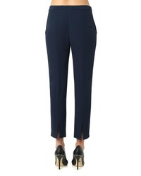 Alexander McQueen Leaf Crepe Tailored Trousers