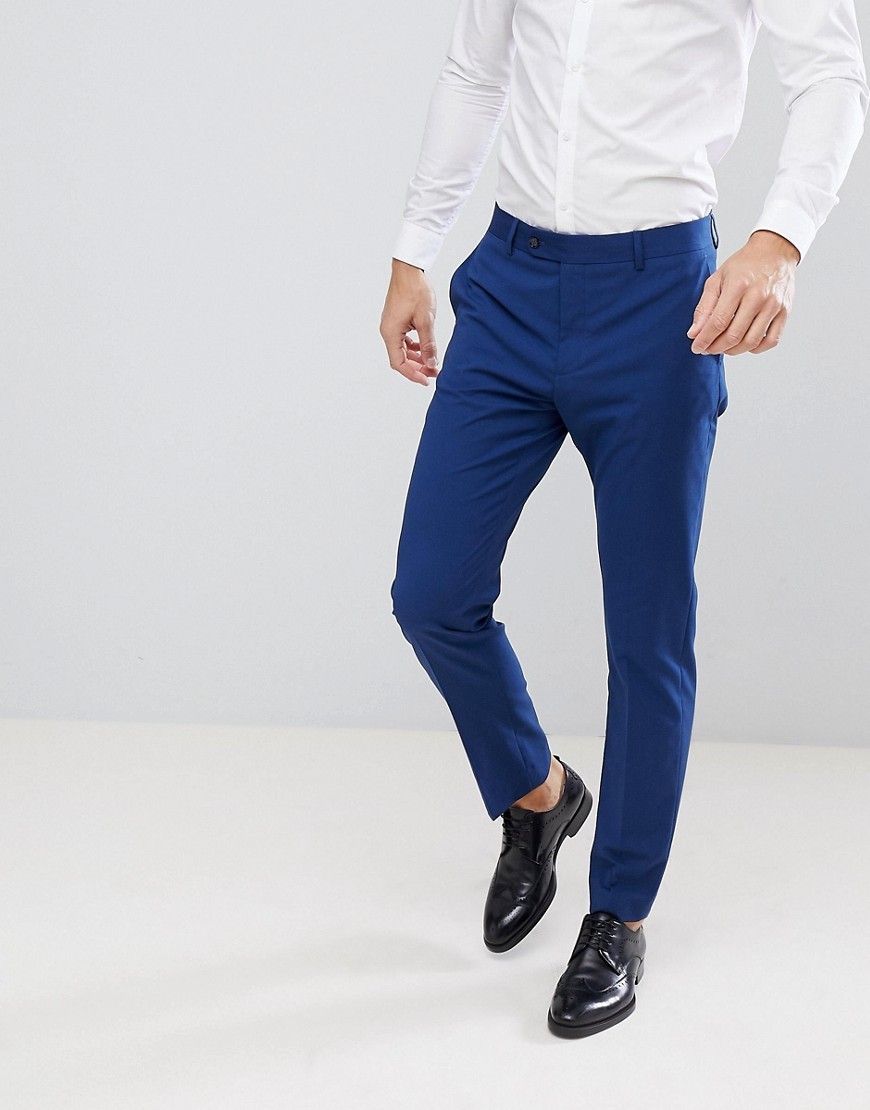 SELECTED HOMME Formal Trousers  Buy SELECTED HOMME Navy Blue Mid Rise Slim  Fit Trousers 32 OnlineNykaa fashion