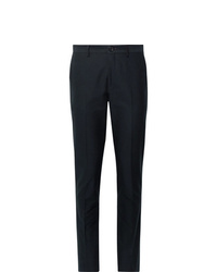 PS Paul Smith Midnight Blue Slim Fit Cotton Blend Faille Trousers