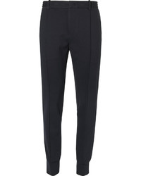 Wooyoungmi Midnight Blue Slim Fit Tapered Stretch Jersey Suit Trousers