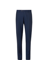 Caruso Navy Aida Slim Fit Wool And Mohair Blend Suit Trousers