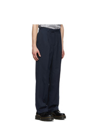 Noah NYC Navy Cotton Suit Trousers