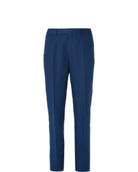 Favourbrook Navy Evering Linen Suit Trousers