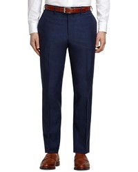 Brooks Brothers Navy Linen And Cotton Dress Trousers