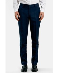 Topman Navy Skinny Fit Suit Trousers