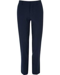 River Island Navy Skinny Fit Travel Suit Pants