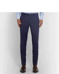 Paul Smith Navy Soho Slim Fit Puppytooth Wool Suit Trousers