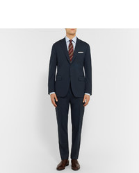 Canali Navy Valencia Slim Fit Stretch Wool Travel Suit Trousers