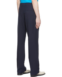 Martine Rose Navy Viscose Trousers