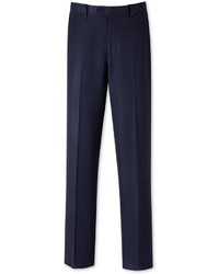 Charles Tyrwhitt Navy Wilton Silk Linen Classic Fit Summer Suit Pants