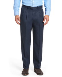 Nordstrom Men's Shop Nordstrom Classic Smartcare Pleated Supima Cotton Dress Pants