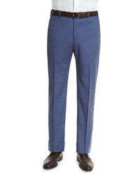 Zanella Parker End On End Flat Trousers Navy