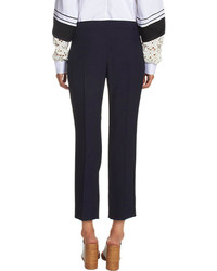Chloé Pleated Slim Cropped Trousers